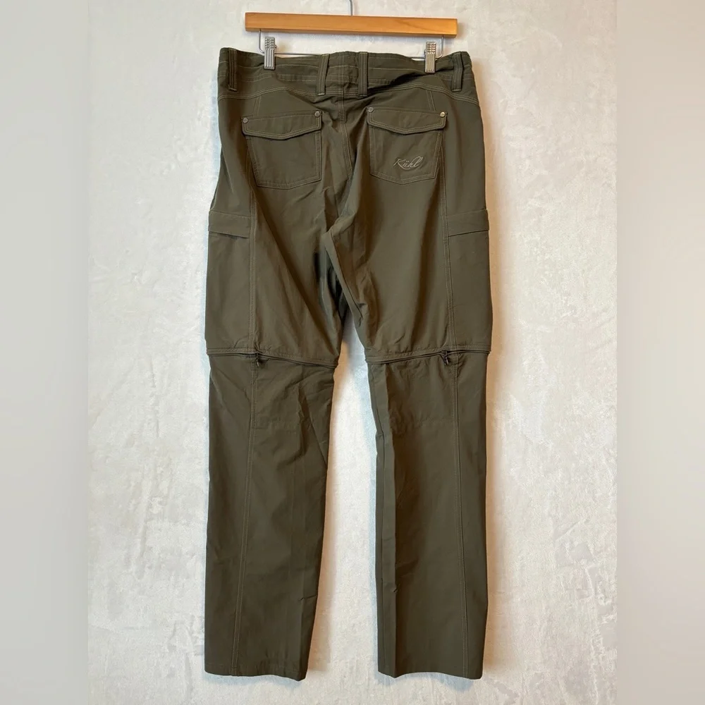KUHL womens green Anika Convertible Soft-Shell Pants zip‎ off to shorts size 14 - Picture 8 of 13